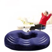 Buxibo Donut Zitkussen - Orthopedisch Ringvorm Kussen van Traagschuim - Ergonomisch Ontwerp - Voor Stoel / Auto / Rolstoel / Zwangerschap - Wasbare Hoes - Anti-Slip Bodem - 44 x 34