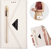 Samsung Galaxy A21s Telefoonhoesje | Hoogwaardig Pu Leren Wallet Case | Pasjeshouder | Hoesje, Portemonnee en Tas in 1 | Wit