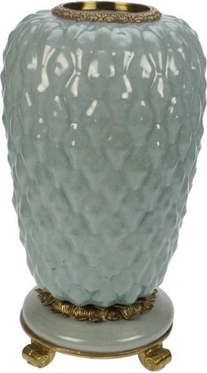 Vaas Ananas lichtblauw, Ø17x31,5cm