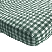 BINK Bedding Hoeslaken BB donkergroen 1 cm ruit 70 x 150 cm