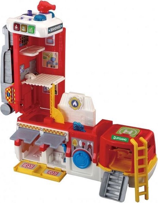 VTech Vrolijke Vriendjes 2 in 1 Brandweerwagen - Interactief Babyspeelgoed - 1 tot 5 Jaar