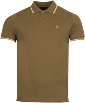 Save The Duck Poloshirt - Mannen - olijfgroen/geel/wit