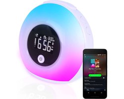 Wake up light - Speaker radio - Slaaphulpen - Bluetooth - Nachtlampje - Digitale wekker - Wekker - Ambilight - Radio's