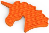 Pop It Fidget Toy - Oranje - Unicorn Vorm