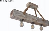 Mandee - Vintage Houten Lamp Houten Hanglamp -  Plafond Hanglamp - Muur Lamp