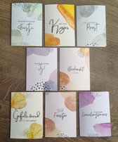 Kaarten set - Cute I 8 stuks I Dubbele Kaart I Verschillende I met Enveloppe