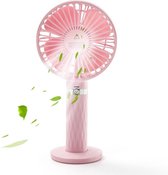 S8 Portable Mute Handheld Desktop elektrische ventilator, met 3 snelheden (roze)