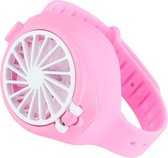USB mini opladen lui horloge kleine ventilator creatieve student kind cadeau (roze)