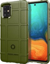 Voor Galaxy A71 Full Coverage Shockproof TPU Case (Army Green)