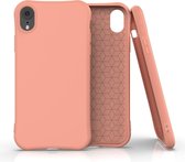 Voor iPhone XR ENKAY ENK-PC004 Effen kleur TPU Slim Case Cover (oranje)