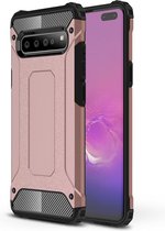 Magic Armor TPU + PC Combination Case voor Galaxy S10 5G (Rose Gold)