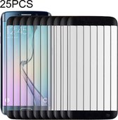 25 STUKS Voor Galaxy S6 Edge Plus / G928 0,3 mm 9H Oppervlaktehardheid 3D Gebogen oppervlak Volledig scherm Explosieveilige gehard glasfilm (zwart)