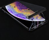 Ultradun hoekig frame Magnetische absorptie Dubbelzijdig gehard glazen omhulsel voor iPhone XS Max (zwart)