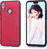 Voor Huawei Y9 (2019) Diaobaolee schokbestendig PU + TPU beschermhoes (rood)