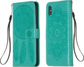 Voor iPhone XS Max Dream Catcher Afdrukken Horizontaal Flip Leren Hoesje met houder & kaartsleuven & Portemonnee & draagkoord (groen)