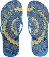 Sorprese – slippers – mandala blauw – maat 40 – slippers dames – teenslippers - badslippers