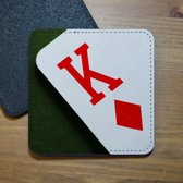 ILOJ onderzetter - speelkaart ruiten heer - vierkant