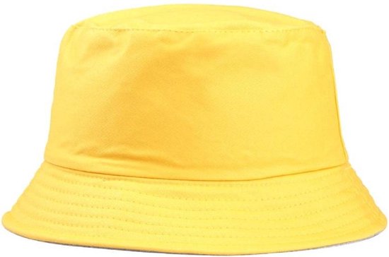Bucket Hat - Vissershoedje - Festivalhoedje - Regenhoedje - Zonnehoedje - Hoed - Emmerhoed - Zon - Unisex - Geel