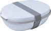 Mepal – Lunch box Ellipse duo – Lunch box pour adultes et salad box à emporter – Bleu nordique – Passe au micro-ondes