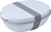 Mepal - Ellipse duo lunchbox - Saladebox - Magnetronbestendig - Nordic blue