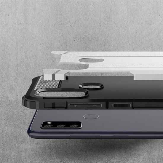 Coque Samsung Galaxy M51 - Mobigear - Série Plein air - Coque Arrière en Plastique Rigide - Zwart - Coque Adaptée au Samsung Galaxy M51