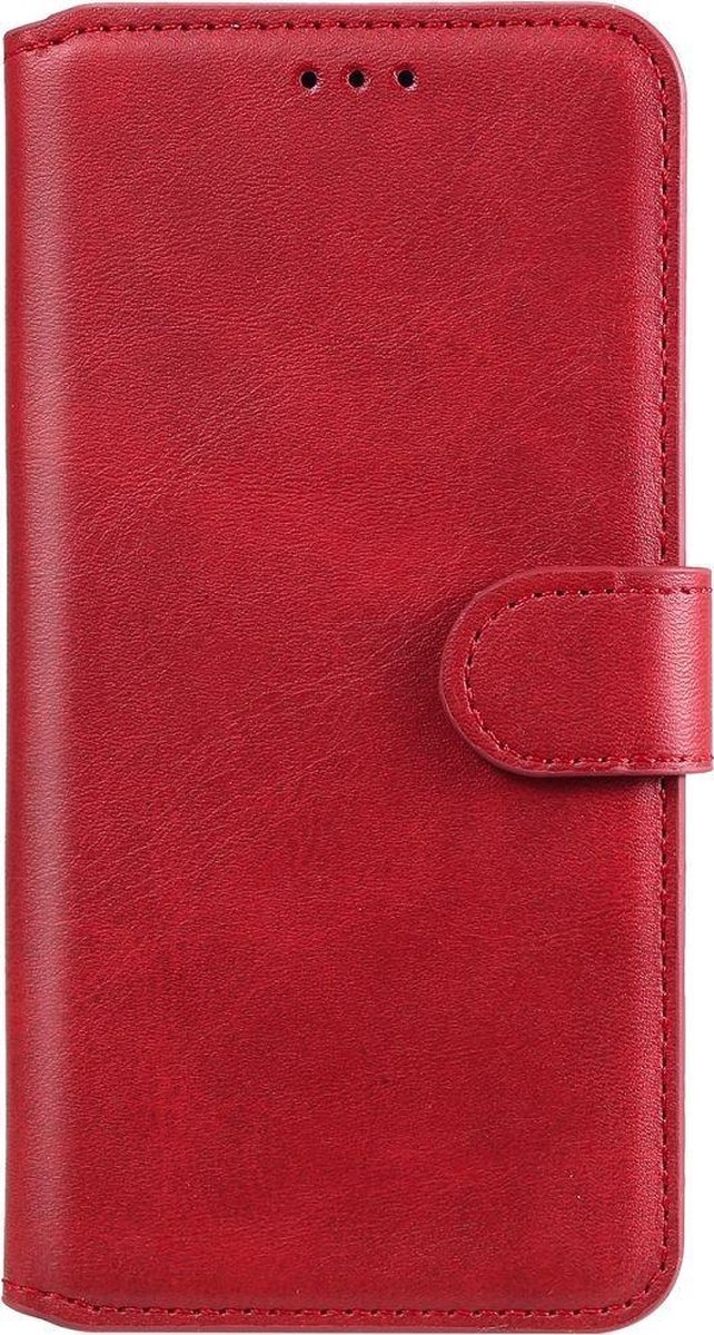 Mobigear Telefoonhoesje geschikt voor Apple iPhone 12 Mini Hoesje | Mobigear Wallet Bookcase Portemonnee | Pasjeshouder voor 2 Pasjes | Telefoonhoesje voor Pinpas / OV Kaart / Rijbewijs - Rood