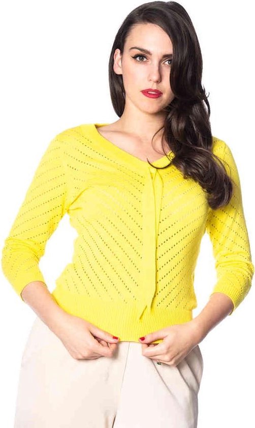 Dancing Days - CHARLIE CHEVRON Top - M - Geel