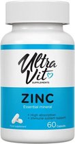 Ultra Vit - Zinc / Zink - 25mg - 60 capsules