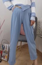 7/8 broek chain detail | blauw | maat L