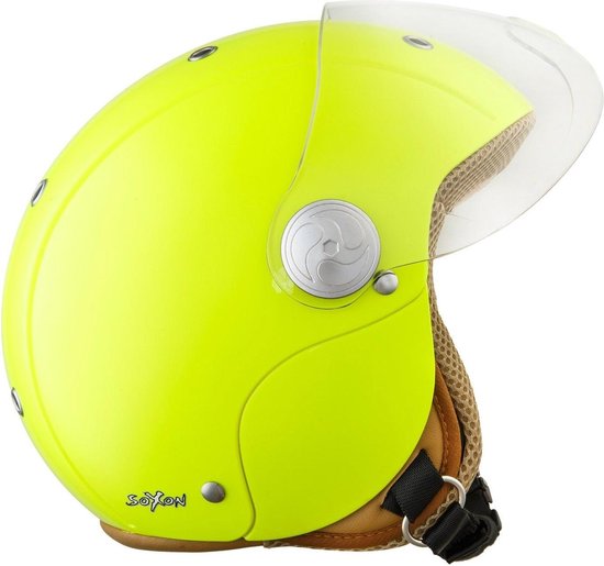 SOXON SK56 Kids Neon Kinderhelm scooter, Jethelm motorhelm, helm kind