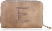 Mooie portemonnee - op de voorkant de letter E - met ritssluiting - voorzien van 7 vakjes - afmeting 13cm x 9 cm