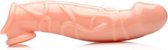 Bundle - Size Matters - Flesh Extender Gebogen Penissleeve met glijmiddel