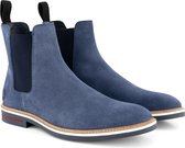 Travelin' Newburgh Chelsea Suede - Leren herenschoen - Chelseaboot - Lichtblauw Leer - Maat 46