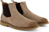 Travelin' Glasgow Chelsea Suede - Leren herenschoen - Chelseaboot - Zand Beige Leer - Maat 40