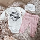 MM Baby pakje cadeau geboorte meisje jongen set met tekst aanstaande zwanger kledingset pasgeboren unisex Bodysuit | Huispakje | Kraamkado | Gift Set babyset kraamcadeau  babygesch