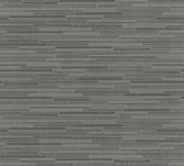 Steen tegel behang Profhome 709714-GU vliesbehang glad met natuur patroon mat grijs zwart 5,33 m2