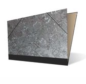 Luxe Tekenmap Bewaarmap Metallic Silver - Zilver  - A4 - 25x35 cm