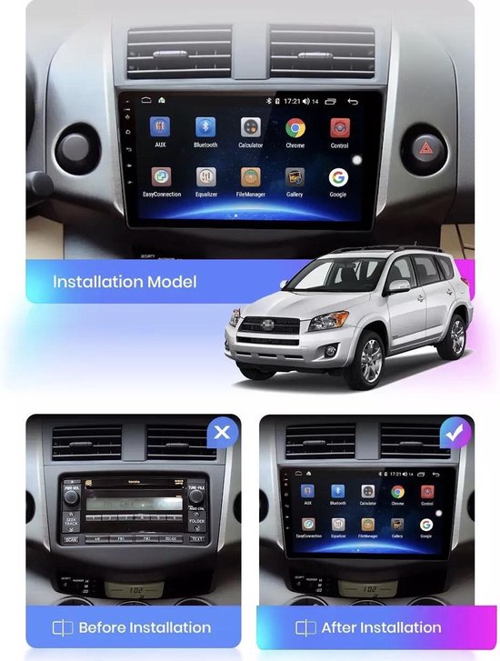 Toyota Rav4 2006-2013 système de navigation et multimédia Android 10  bluetooth usb... | bol.com