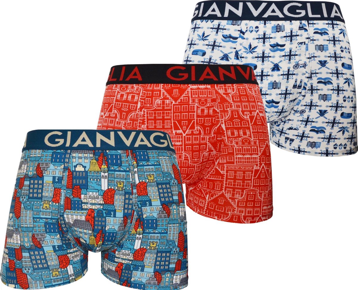 GIANVAGLIA® - Boxershort - HOLLAND - 3 Pack - Maat L