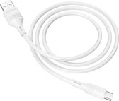 HOCO BX43 CoolJoy - USB naar Micro-USB - 2.4A Oplader Kabel - Voor Android Smartphones - Wit