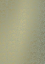 Groen cadeaupapier met gouden stipjes- Breedte 50 cm - 200m lang