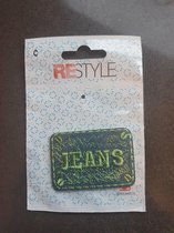 Restyle strijkappicatie 'jeans groen' 4 stuks