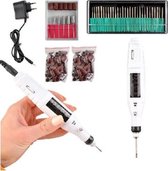 NAIL FREESMACHINE - BEAUTYLUSHH FREESMACHINES - Elektrische Nagelfrees incl. Bitjes & Schuurrolletjes – Manicure en Pedicure set - 36 Diamantslijpers -  50 Schuurrolletjes - Sets van 92 delig
