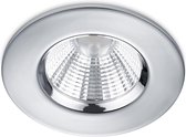 LED Spot - Inbouwspot - Torna Zagrona - 5W - Waterdicht IP65 - Dimbaar - Warm Wit 3000K - Glans Chroom - Aluminium - Rond