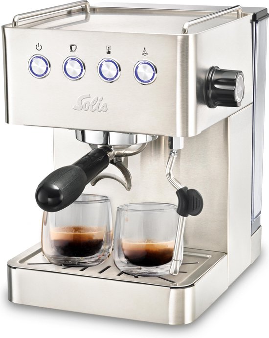 Solis Barista Gran Gusto 1014 Espressomachine - Piston Koffiemachine met Bonen - RVS