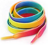 Regenboog Schoenveters Donkere Tinten