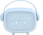 Slaaptrainer Kinderen - Met Nachtlampje - Slaapwekker - Kinderwekker - Nachtlampje Kinderen - Lichtblauw - Soultex Pro