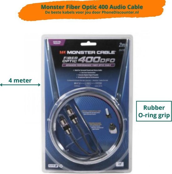 Câble fibre optique audio MONSTER 400DFO 1,5m - - Super U, Hyper U, U  Express 