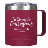 Mug Stainless Steel Camp Be Strong & Courageous - Jos 1:9
