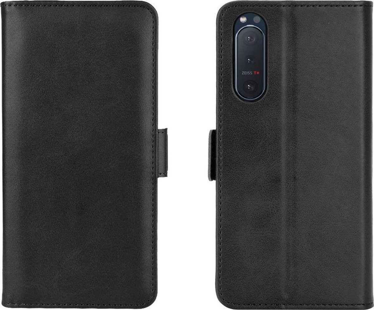 Mobigear Telefoonhoesje geschikt voor Sony Xperia 5 II Hoesje | Mobigear Slim Magnet Bookcase Portemonnee | Pasjeshouder voor 3 Pasjes | Telefoonhoesje voor Pinpas / OV Kaart / Rijbewijs - Zwart